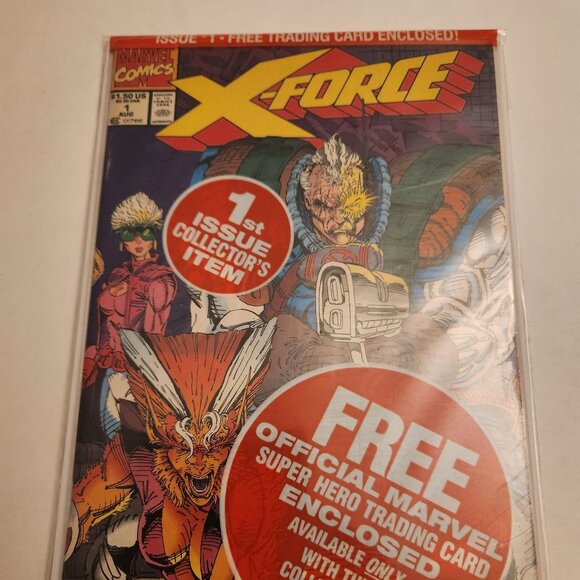 X-Force #1 (1991) Marvel Comics, Unsealed Pollybag without Trading Card, NM - Picture 13 of 14